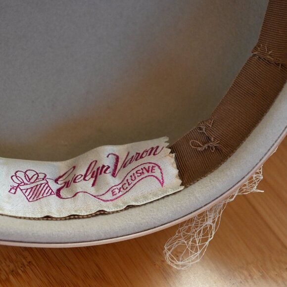 VTG 40s 50s Ladies Hats Lot of 2 Women's Fascinator Evelyn Varon MCM Mad Men - Picture 6 of 10